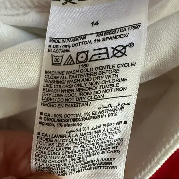 Old Navy White Straight Leg Jeans with Distressed Knees Sz 14 - Picture 5 of 8